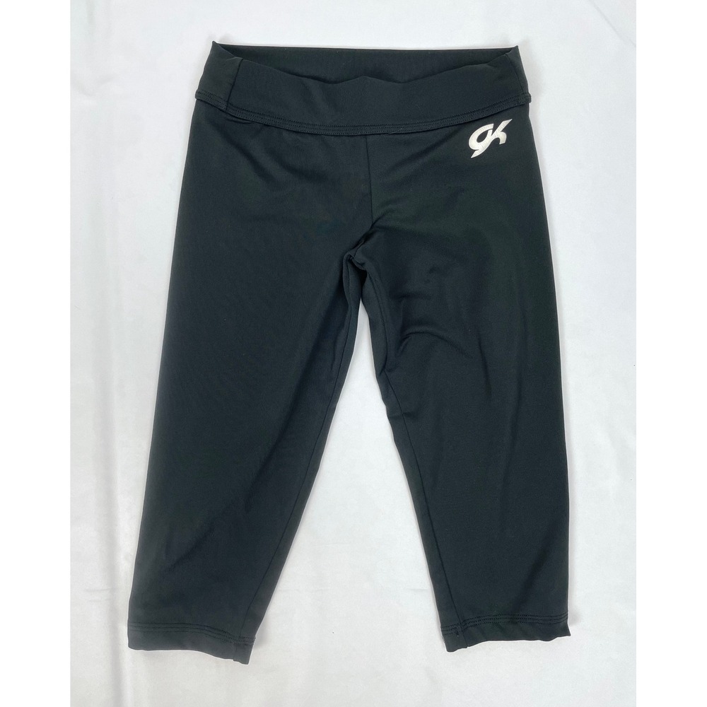 GK Leotard Girl Large‎ CL Black Gymanstics Leggings Pants